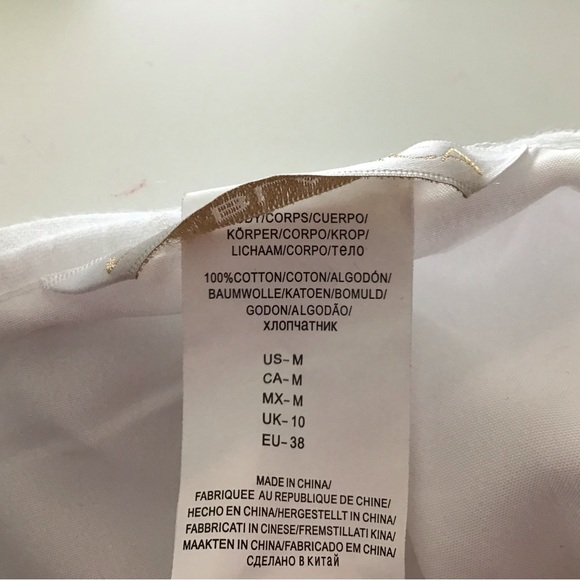 La Blanca Seaside White Gauze V Neck Cover Up Belted Jumpsuit Size Medium - Picture 8 of 8